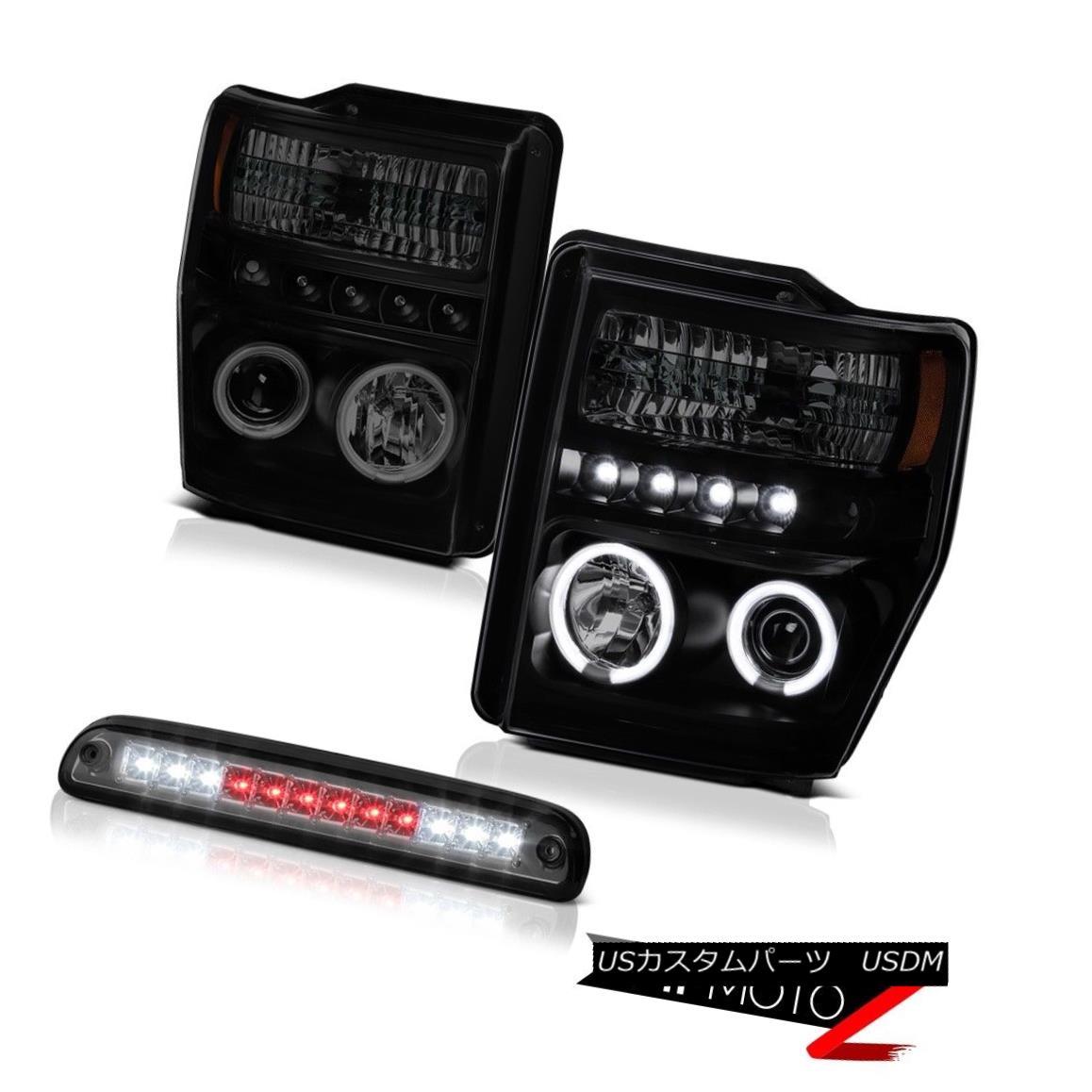 ヘッドライト 2008-2010 F350 Turbo Diesel [BRIGHTEST] CCFL Rim Headlights Roof Stop LED Tinted 2008年?2010年F350ターボディーゼル[BLIGHTEST] CCFLリムヘッドライトルーフストップLED Tinted 【並行輸入品】