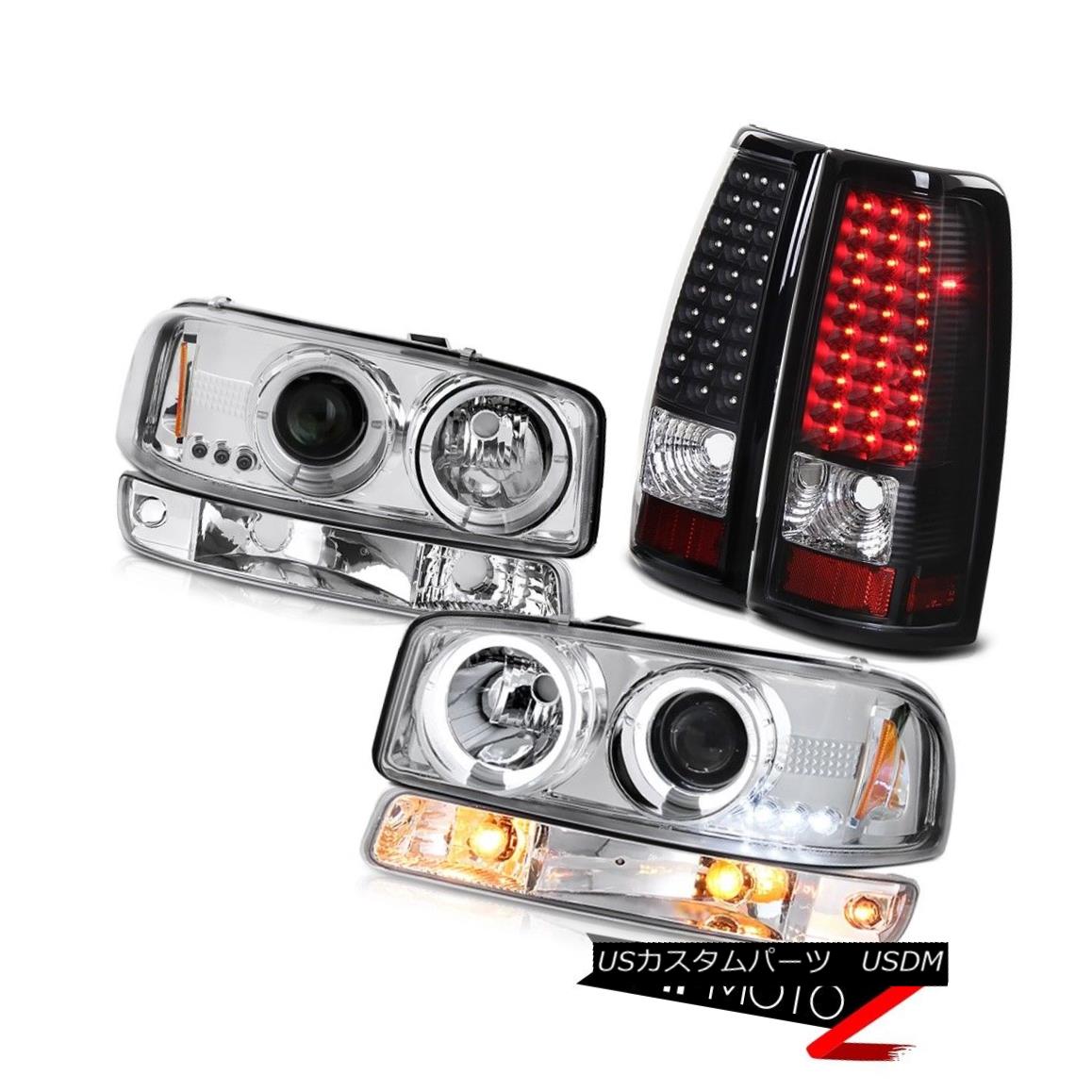 ヘッドライト 99-06 Sierra 6.6L Nighthawk black tail brake lights parking light headlamps LED 99-06シエラ6.6Lナイトホークブラックテールブレーキライトは、ヘッドライトLEDを駐車します。 【並行輸入品】