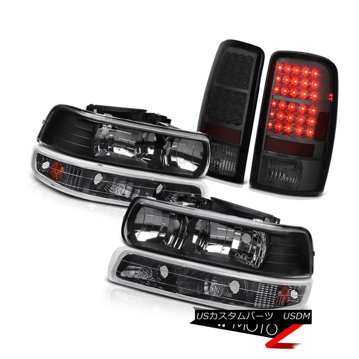 ヘッドライト 2001-2006 Tahoe Z71 Clear/Black Headlight Matte Black Signal Smoked LED Taillamp 2001-2006タホZ71クリア/ブラックヘッドライトマットブラック信号スモークLEDタイルランプ 【並行輸入品】