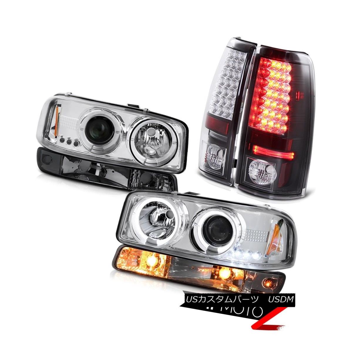 ヘッドライト 99-06 Sierra 5.3L Tail lamps dark smoke parking light clear chrome headlamps 99-06シエラ5.3Lテールランプダークスパーキングライトクリアクロームヘッドライト 【並行輸入品】