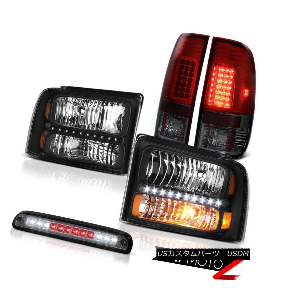 ヘッドライト 2005-2007 F250 5.4L Matte Black Headlights Cherry Red Tail Lights 3rd Brake LED 2005-2007 F250 5.4Lマットブラックヘッドライトチェリーレッドテールライト3rdブレーキLED 【並行輸入品】 57,899円