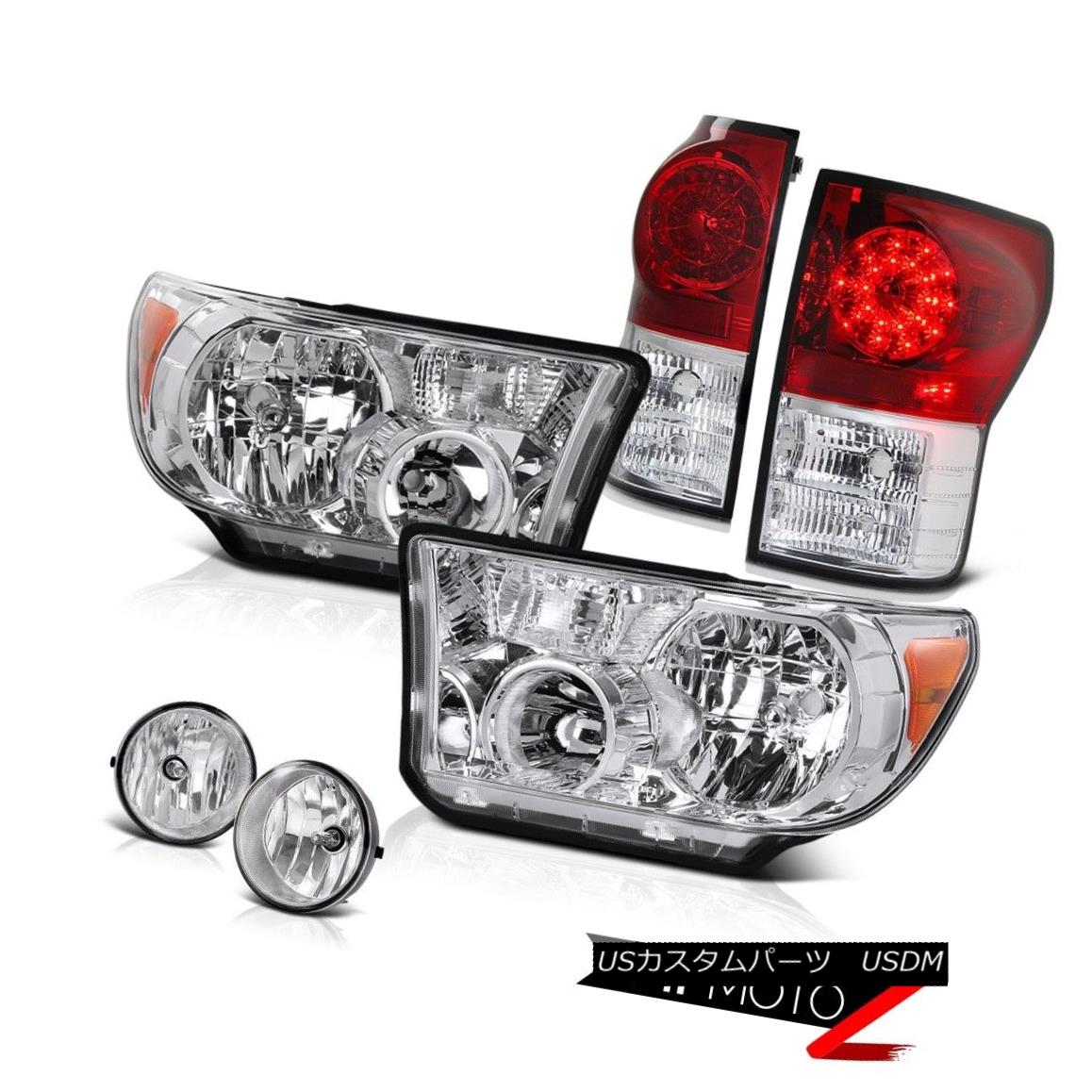 ヘッドライト 07-2013 Toyota Tundra Crystal Clear L+R Headlamp+Led Tail Light+Fog Lamp 07-2013トヨタトンドラクリスタルクリアL + Rヘッドランプ+ Ledテールライト+フォグランプ 【並行輸入品】