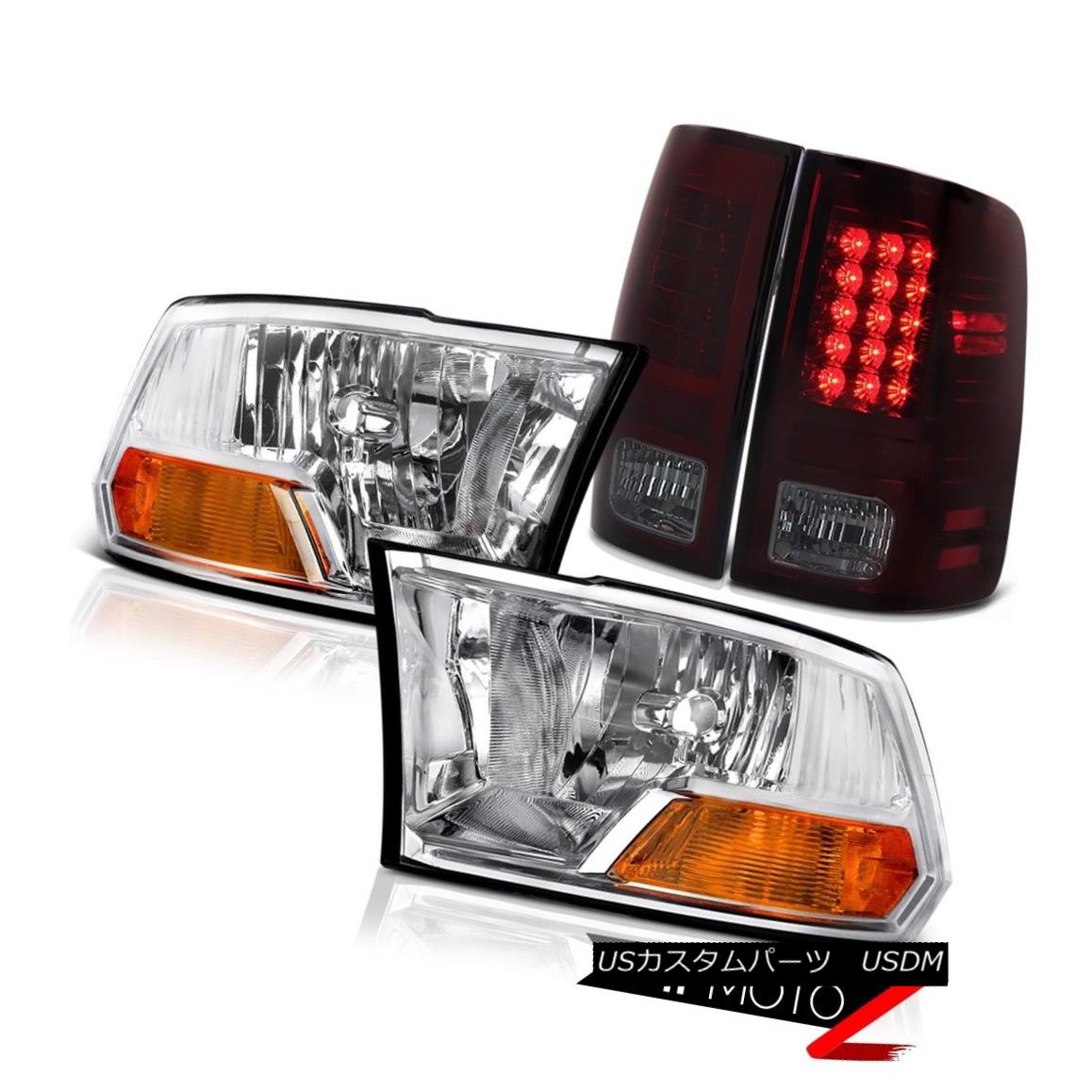 ヘッドライト 2009-2018 Dodge Ram 1500 Headlight Red Smoke LED Taillights 2010-2011-2012-2013 2009-2018 Dodge Ram 1500ヘッドライトレッド・スモークLED・テールライト2010-2011-2012 -2013 【並行輸入品】