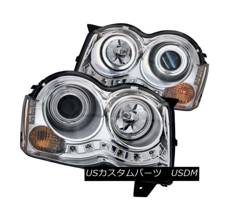 ヘッドライト Anzo 111214 Set of 2 Chrome Headlights w/ Halos for 08-10 Jeep Grand Cherokee Anzo 111214 08-10ジープグランドチェロキー用Halos搭載クロームヘッドライト2個セット 【並行輸入品】