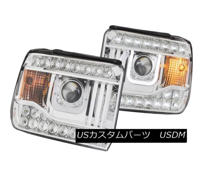 ヘッドライト Anzo 111317 Set of 2 Chrome U-Bar Style Projector Headlights for GMC Sierra 1500 Anzo 111317 GMC Sierra 1500用クロームUバースタイルのプロジェクターヘッドライトのセット 【並行輸入品】|カスタムパーツ WORLD倉庫
