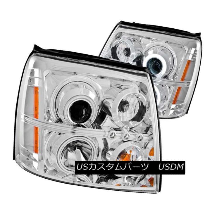 ヘッドライト ANZO 111176 Set of 2 Chrome CCFL/HID Halo Projector Headlights for Escalade ANZO 111176エスカレード用クロームCCFL / HIDハロープロジェクターヘッドライトセット 【並行輸入品】｜カスタムパーツ WORLD倉庫 81,615円