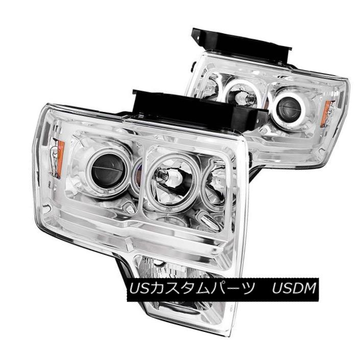 ヘッドライト ANZO 111162 Set of 2 Chrome CCFL Halo Projector Headlights for Ford F-150 ANZO 111162フォードF-150用クロームCCFLハロープロジェクターヘッドライト2セット 【並行輸入品】