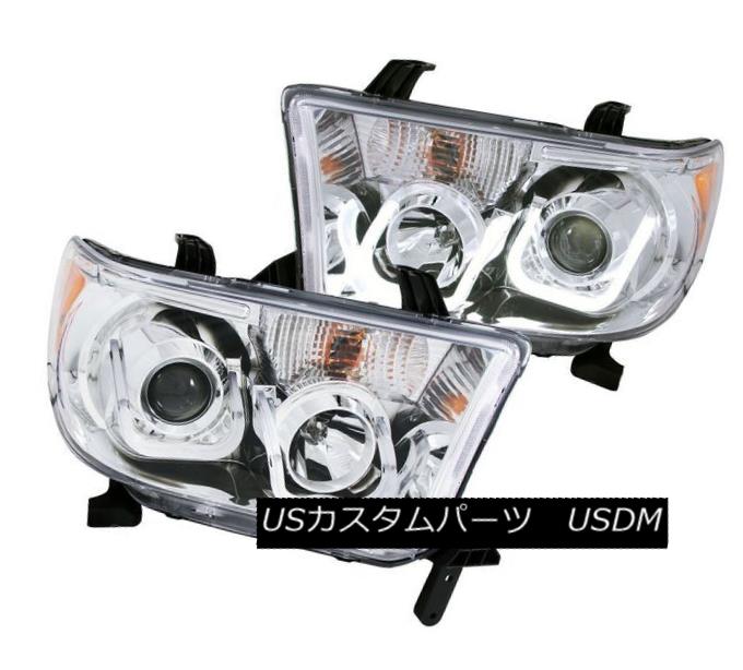 ヘッドライト ANZO 111293 Set of 2 Chrome U-Bar Style Projector Headlights for Tundra/Sequoia ANZO 111293 Tundra / Sequoia用クロームU-Barスタイルプロジェクターヘッドライトセット 【並行輸入品】