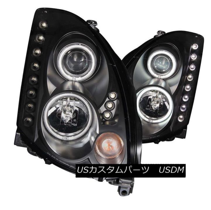 ヘッドライト ANZO 121363 Set of 2 Black CCFL/HID Halo Projector Headlights for Infiniti G35 ANZO 121363インフィニティG35用CCFL / HIDハロープロジェクターヘッドライト2個セット 【並行輸入品】