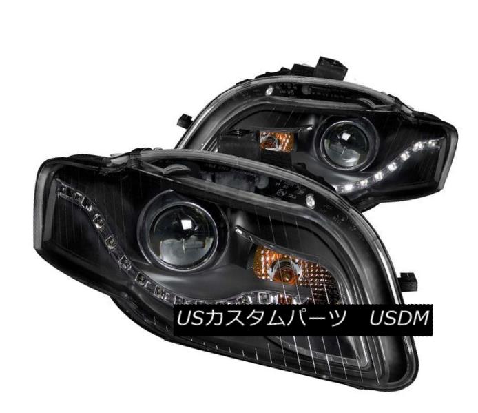 ヘッドライト ANZO 121318 Set of 2 Black R8 Style Projector Headlights for Audi A4/RS4/S4 ANZO 121318 Audi A4 / RS4 / S4用ブラックR8スタイルプロジェクターヘッドライト2個セット 【並行輸入品】