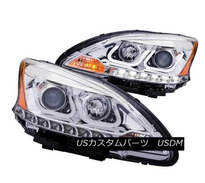 ヘッドライト Anzo 121486 Chrome U-Bar Style Projector Headlight Pair for Nissan Sentra Anzo 121486 Nissan Sentra用Chrome U-Barスタイルプロジェクターヘッドライトペア 【並行輸入品】