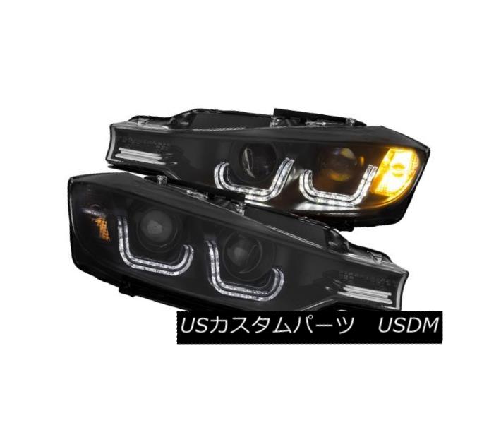 ヘッドライト Anzo 121506 Pair of Black HID U-Bar Projector Headlights for BMW 3 Series F30 Anzo 121506 BMW 3シリーズF30用ブラックHID U-Barプロジェクタヘッドライト 【並行輸入品】