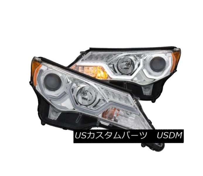 ヘッドライト Anzo 111333 Pair of Plank Style Chrome Clear Projector Headlights for Rav4 Anzo 111333 Rav4用の板状のクロームクリアプロジェクターヘッドライトのペア 【並行輸入品】