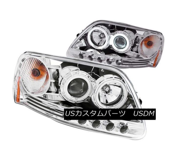 ヘッドライト ANZO 111054 Set of 2 Chrome CCFL Halo Projector Headlights for F-150/Expedition ANZO 111054 F-150 / Expediti用の2つのクロームCCFLハロープロジェクターヘッドライトセット on 【並行輸入品】
