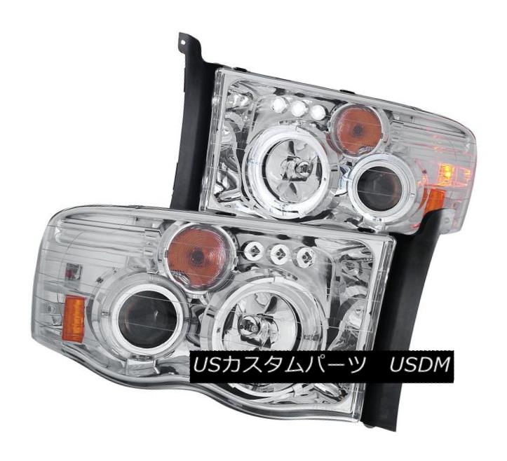 ヘッドライト ANZO 111197 Set of 2 Chrome G2 Style Halo Projector Headlights for Ram 1500/2500 ANZO 111197ラム1500/2500用クロムG2スタイルハロープロジェクターヘッドライトセット 【並行輸入品】