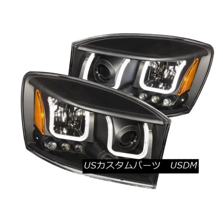 ヘッドライト Anzo 111314 Set of 2 Black U-Bar Style Projector Headlights for Dodge Ram Anzo 111314ダッジ・ラム用ブラックUバー・スタイル・プロジェクター・ヘッドライト2個セット 【並行輸入品】