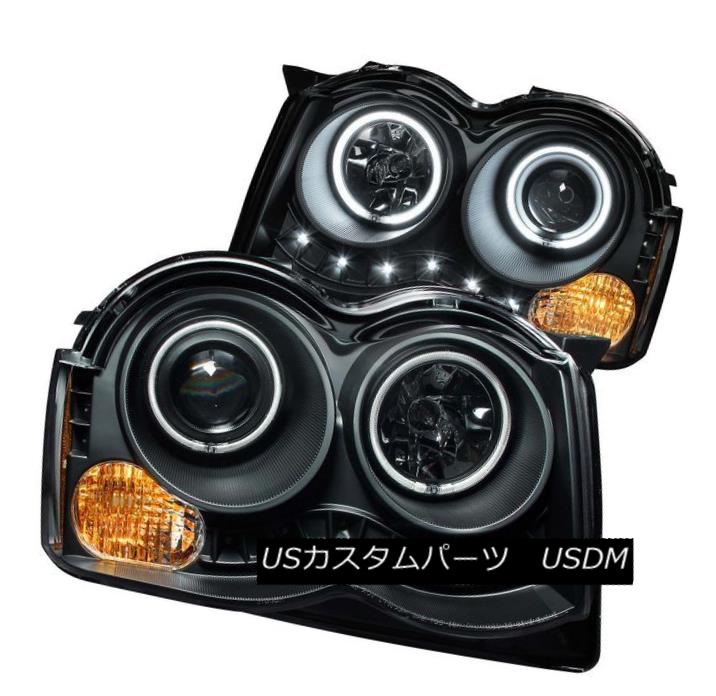 ヘッドライト ANZO 111213 Set of 2 Black CCFL Halo Projector Headlights for Grand Cherokee ANZO 111213グランドチェロキー用CCFLハロープロジェクターヘッドライト2個セット 【並行輸入品】