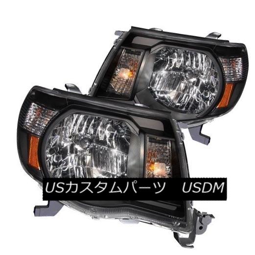 ヘッドライト ANZO 121191 Black Housing Halogen Headlights for 05-11 Toyota Tacoma (Set of 2) ANZO 121191トヨタタコマ05-11用ブラックハウジングハロゲンヘッドライト（2個セット） 【並行輸入品】