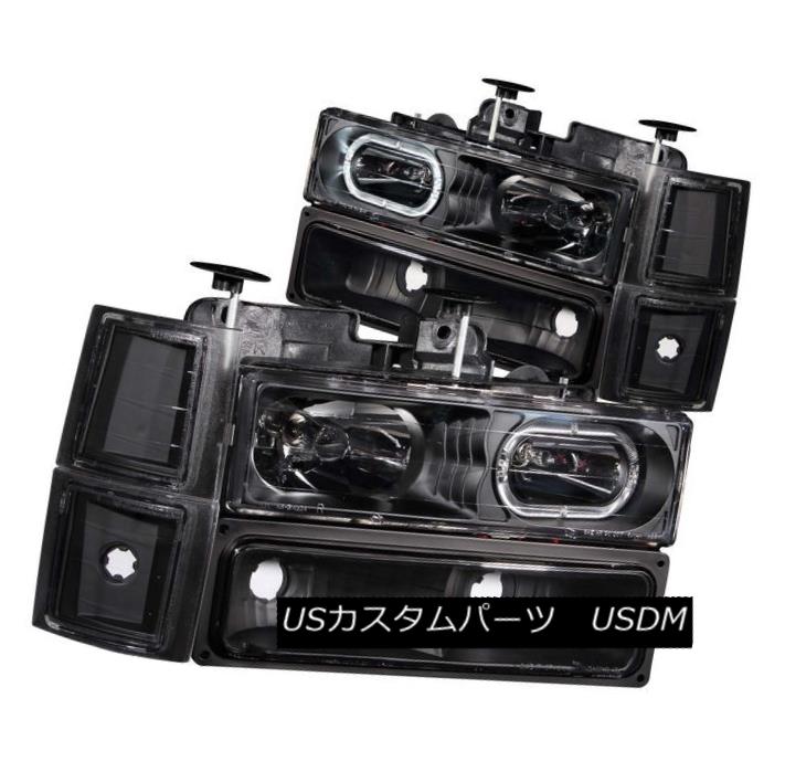 ヘッドライト ANZO 111102 Set of 2 Black Halo Projector Headlights for Chevy C/K 1500/Suburban ANZO 111102シボレーC / K 1500 /郊外用ブラックハロープロジェクターヘッドライト2個セット 【並行輸入品】