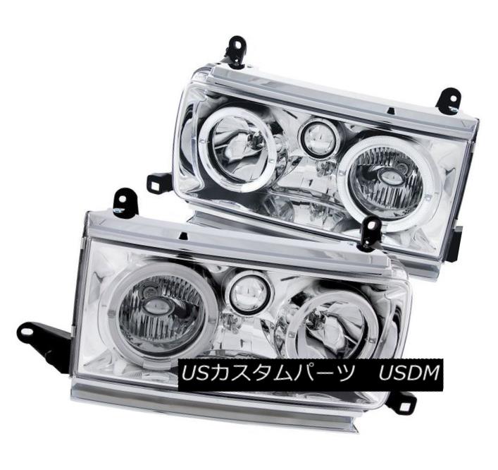 ヘッドライト ANZO 111092 Set of 2 Chrome Halo Projector Headlights for Toyota Land Cruiser ANZO 111092トヨタランドクルーザー用クロームハロープロジェクターヘッドライトセット 【並行輸入品】