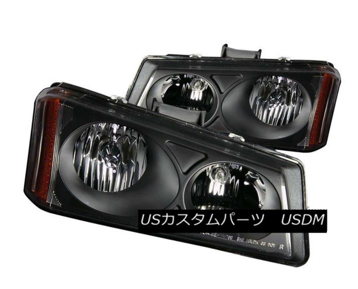 車用品 パーツ ライト ランプ 車用品 バイク用品 03 06 ヘッドライト Silverado Anzo 2 ヘッドライト Anzo Set Of Black Crystal Headlights For 03 06 Silverado Avalanche Anzo 03 06 Silverado Avalのための2つの黒いクリスタルヘッド