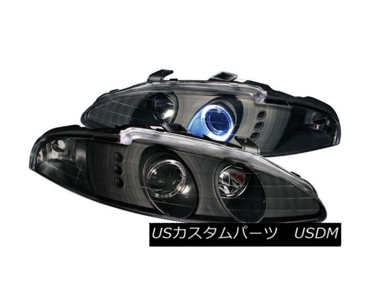ヘッドライト ANZO 121367 Set of 2 Black G3 Halo Projector Headlights for Mitsubishi Eclipse ANZO 121367三菱Eclipse用ブラックG3ハロープロジェクターヘッドライト2個セット 【並行輸入品】