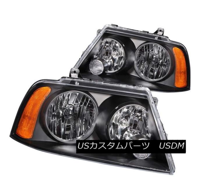 Navigator 車用品 バイク用品 パーツ Anzo 車用品 Anzo ヘッドライト ライト ランプ ヘッドライト 2 ヘッドライト Set Of Black Crystal Headlights For 03 06 Lincoln Navigator Anzo 03 06リンカーンナビゲーターのための2つの黒いクリスタル