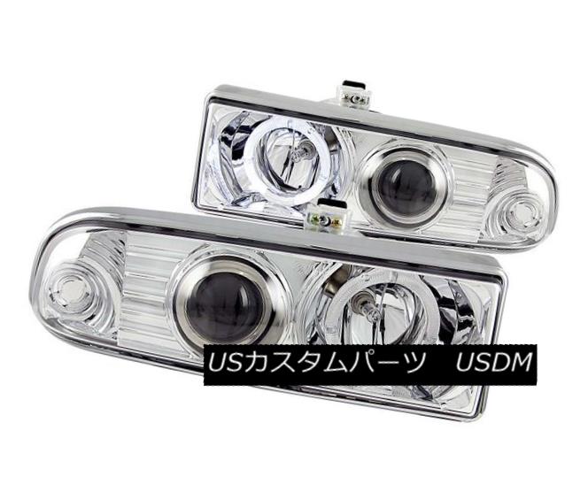 ヘッドライト ANZO 111016 Set of 2 Chrome Halo Projector Headlights for 98-04 Chevy S10/Blazer ANZO 111016 98-04 Chevy S10 / Blazer用クロームハロープロジェクターヘッドライトセット 【並行輸入品】