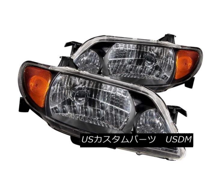 ヘッドライト ANZO 121107 Set of 2 Black Crystal Headlights for 2001-2003 Mazda Protege ANZO 121107 2001-2003 Mazda Protegeのための2つの黒いクリスタルヘッドライトのセット 【並行輸入品】