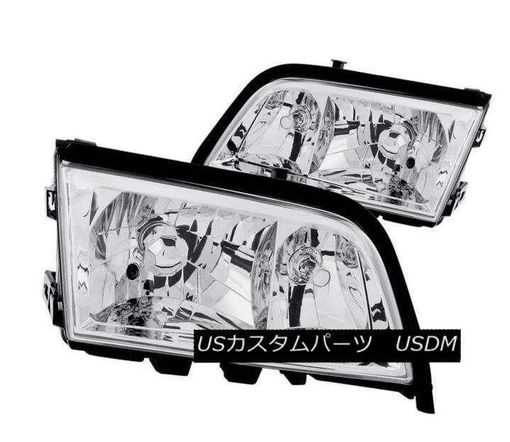 ヘッドライト ANZO 121081 Set of 2 Chrome Crystal Headlights for 94-00 Mercedes-Benz C-Class ANZO 121081 94-00メルセデスベンツCクラス用クロームクリスタルヘッドライト2個セット 【並行輸入品】