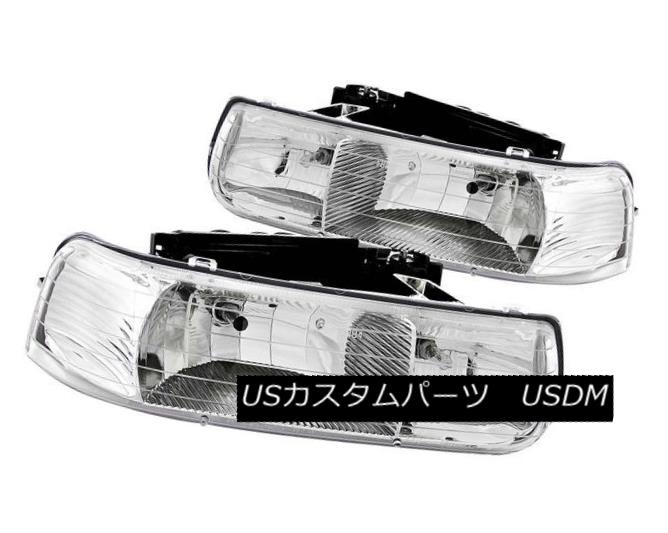 ヘッドライト ANZO 111011 Set of 2 Chrome Crystal Headlights for Silverado/Suburban/Tahoe ANZO 111011 Silverado / Subu rban / Tahoe用クロームクリスタルヘッドライト2個セット 【並行輸入品】