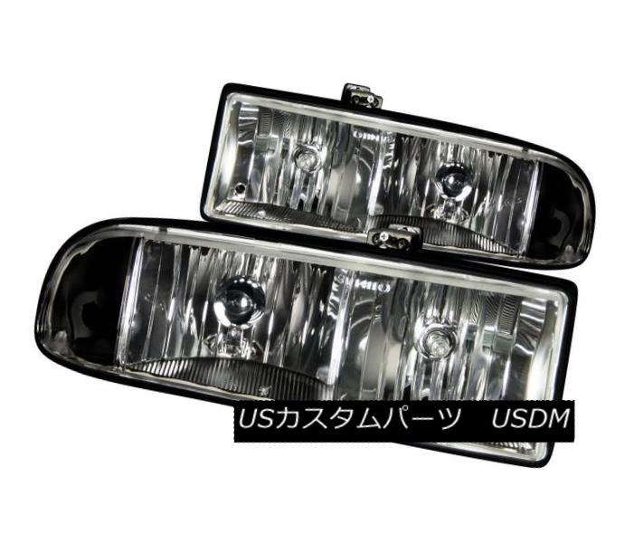 ヘッドライト ANZO 111156 Set of 2 Black Crystal Headlights for 98-04 Chevrolet S10/Blazer ANZO 111156 98-04シボレーS10 /ブレイザー用ブラッククリスタルヘッドライト2個セット 【並行輸入品】