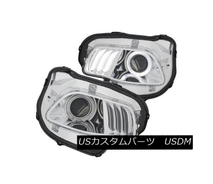 ヘッドライト Anzo 111354 Pair of Chrome w/White Plus Red Projector Headlights for Cherokee Anzo 111354チェロキー用ホワイトプラス赤プロジェクターヘッドライト付きクロームペア 【並行輸入品】