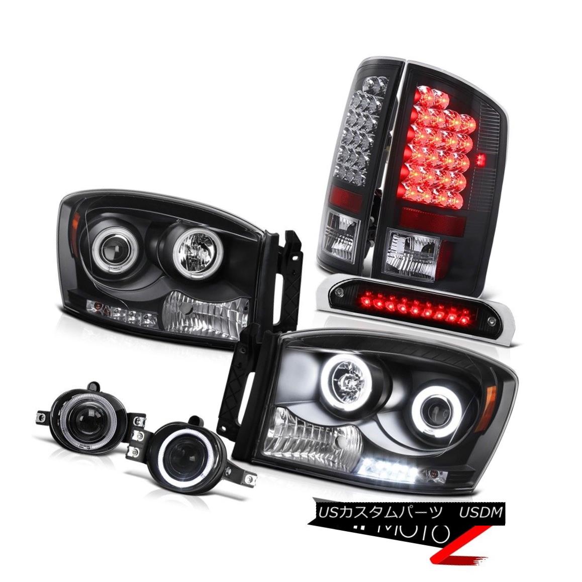 ヘッドライト 2006 Ram 1500 CCFL Halo Black Headlights LED Tail Lamps Glass Projector Fog 3rd 2006 Ram 1500 CCFLハローブラックヘッドライトLEDテールランプガラスプロジェクターフォグ3rd 【並行輸入品】|カスタムパーツ WORLD倉庫