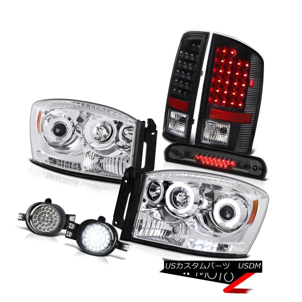 ヘッドライト 2007 2008 Ram V8 Headlight CCFL DRL Black Taillamps Surface Fog Roof Stop Tinted 2007年2008年Ram V8ヘッドライトCCFL DRLブラックタイヤラップ表面フォグ屋根停止色合い 【並行輸入品】｜カスタムパーツ WORLD倉庫