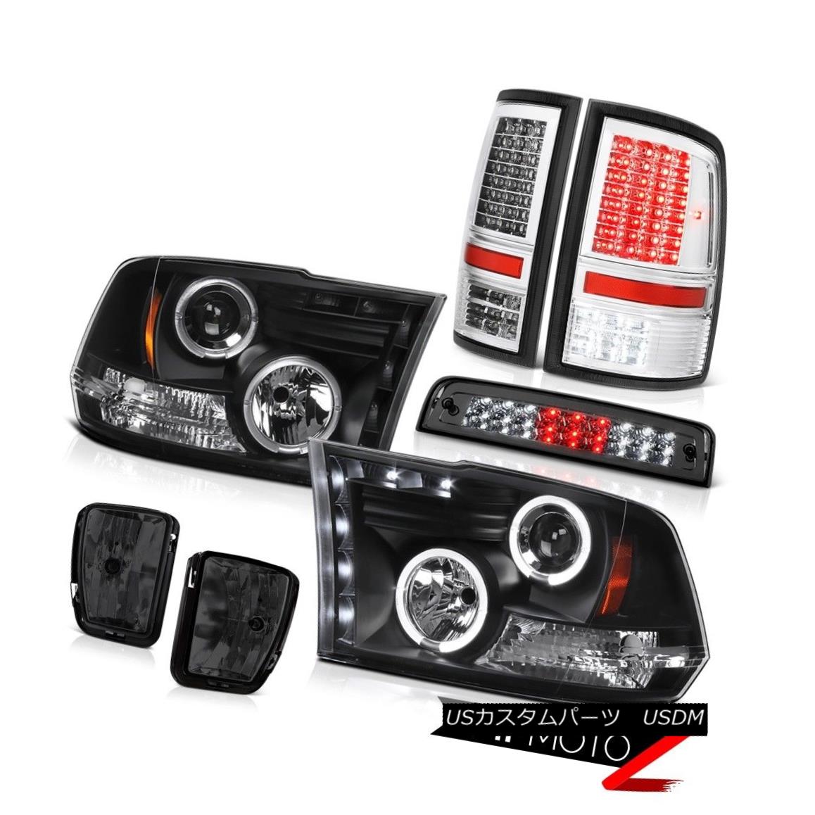 ヘッドライト 13-18 Ram 1500 Lamarie Fog Lamps Tail Third Brake Light Headlights LED Dual Halo 13-18ラム1500ララミーフォグランプテール第3ブレーキライトヘッドライトLEDデュアルヘイロー 【並行輸入品】｜カスタムパーツ WORLD倉庫