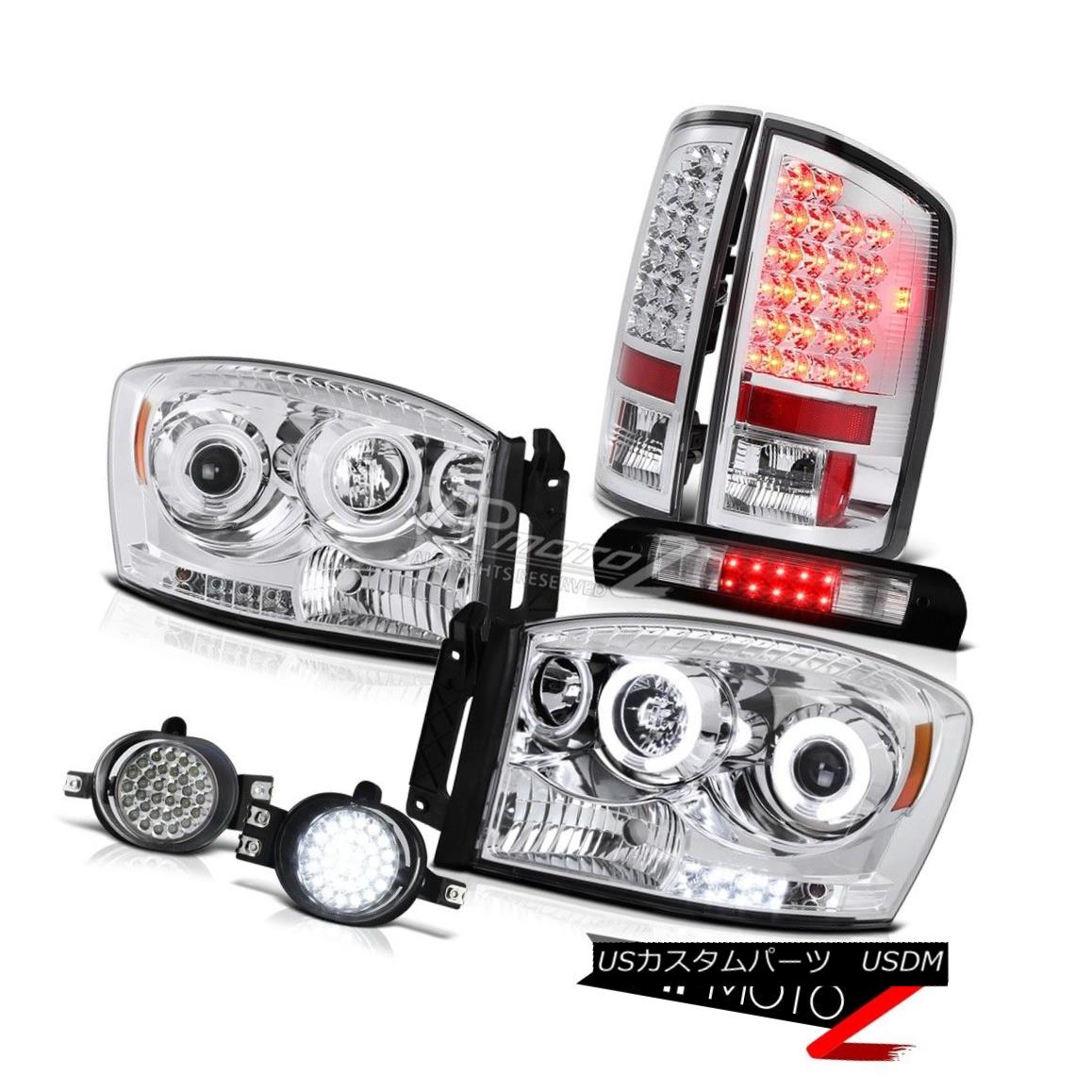 ヘッドライト 2007-2008 Ram V6 Halo Angel Eye Headlights LED Taillamp Driving Fog Third Brake 2007-2008 Ram V6 Halo AngelヘッドライトLEDタイルランプドライビングフォグ第3ブレーキ 【並行輸入品】｜カスタムパーツ WORLD倉庫