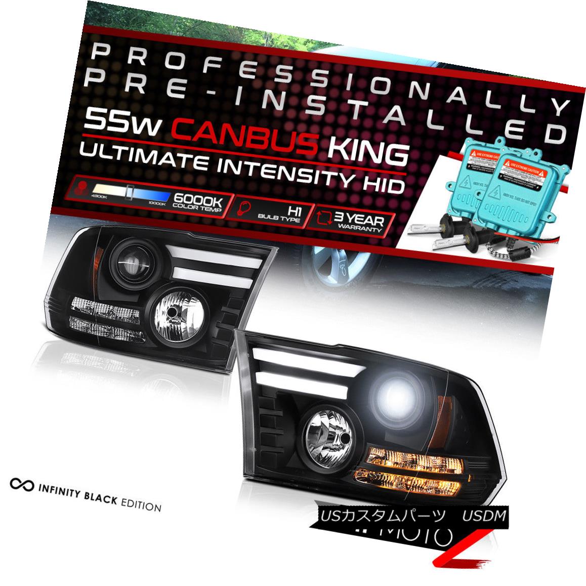 ヘッドライト !55W HID Built-In! 13-16 17 18 Dodge Ram Black TRIBAL DESIGN Projector Headlight ！55W HID内蔵！ 13-16 17 18 Dodge Ram Blackトライバルデザインプロジェクターヘッドライト 【並行輸入品】