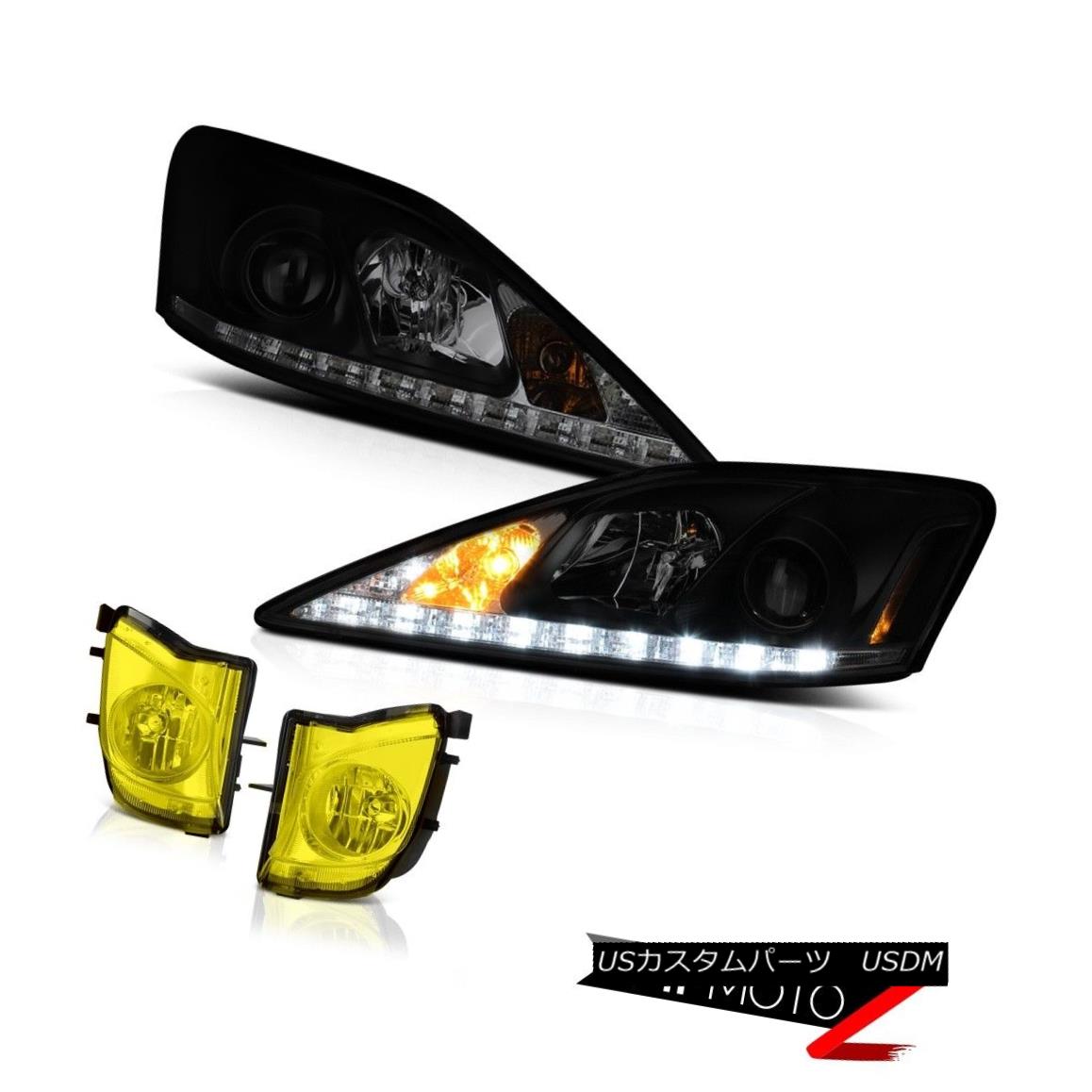 ヘッドライト JDM Golden Yellow Bumper Foglights SINISTER BLACK LED STRIP Projector Headlights JDMゴールデンイエローバンパーフォグライトSINISTER BLACK LED STRIPプロジェクターヘッドライト 【並行輸入品】