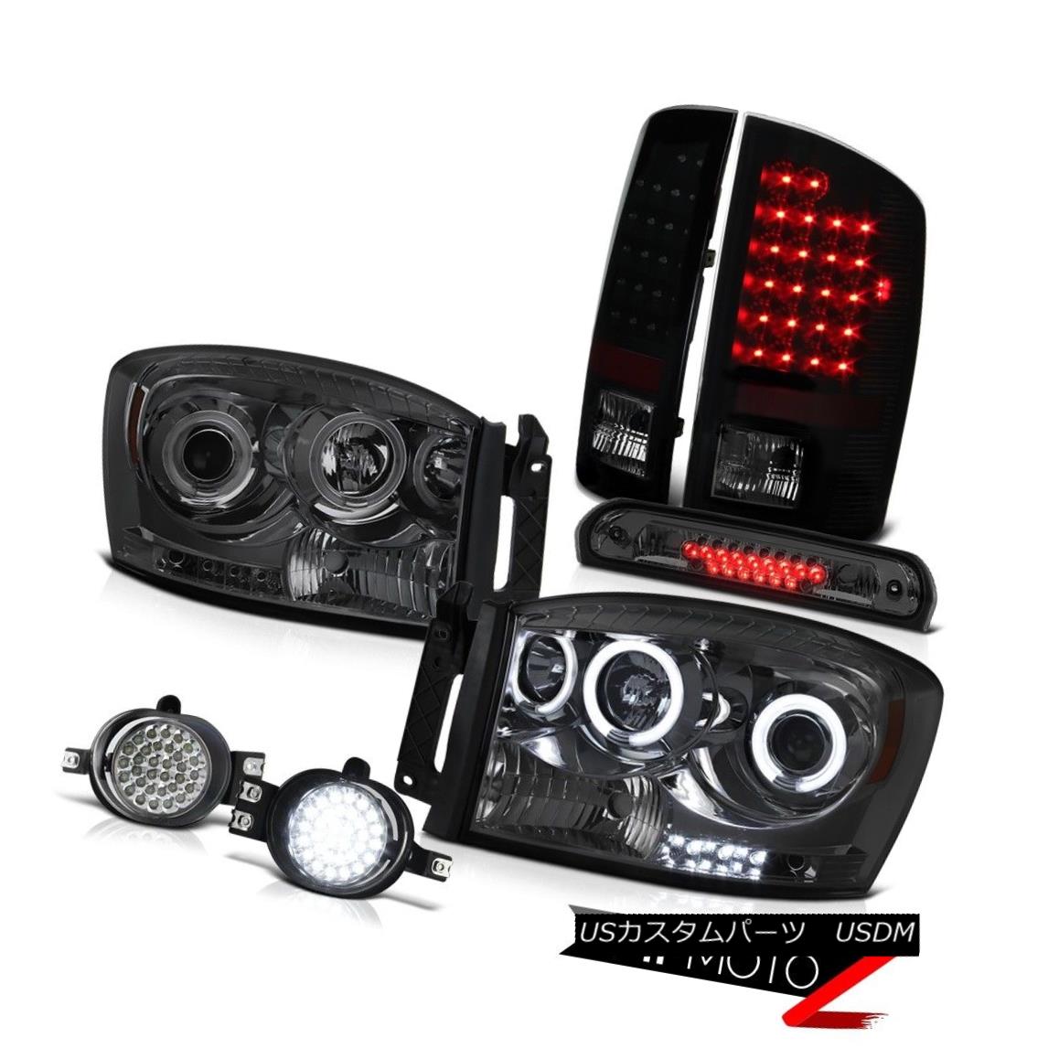 ヘッドライト 2007 2008 Ram 1500 CCFL Angel Eye Headlights Taillights L.E.D Third Brake Cargo 2007年2008年Ram 1500 CCFLエンジェルアイヘッドライトテールライトL.E.D第3ブレーキ貨物 【並行輸入品】