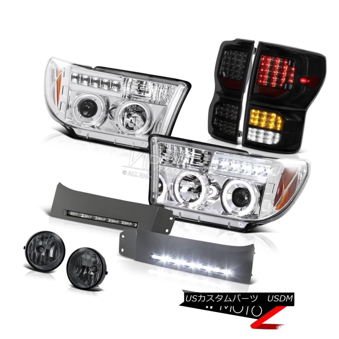 ヘッドライト 07-13 Toyota Tundra Limited Taillamps DRL Strip Chrome Headlights Fog Lamps LED 07-13トヨタ・トンドラ・リミテッドタイランプDRLストリップクロームヘッドライトフォグランプLED 【並行輸入品】｜カスタムパーツ WORLD倉庫