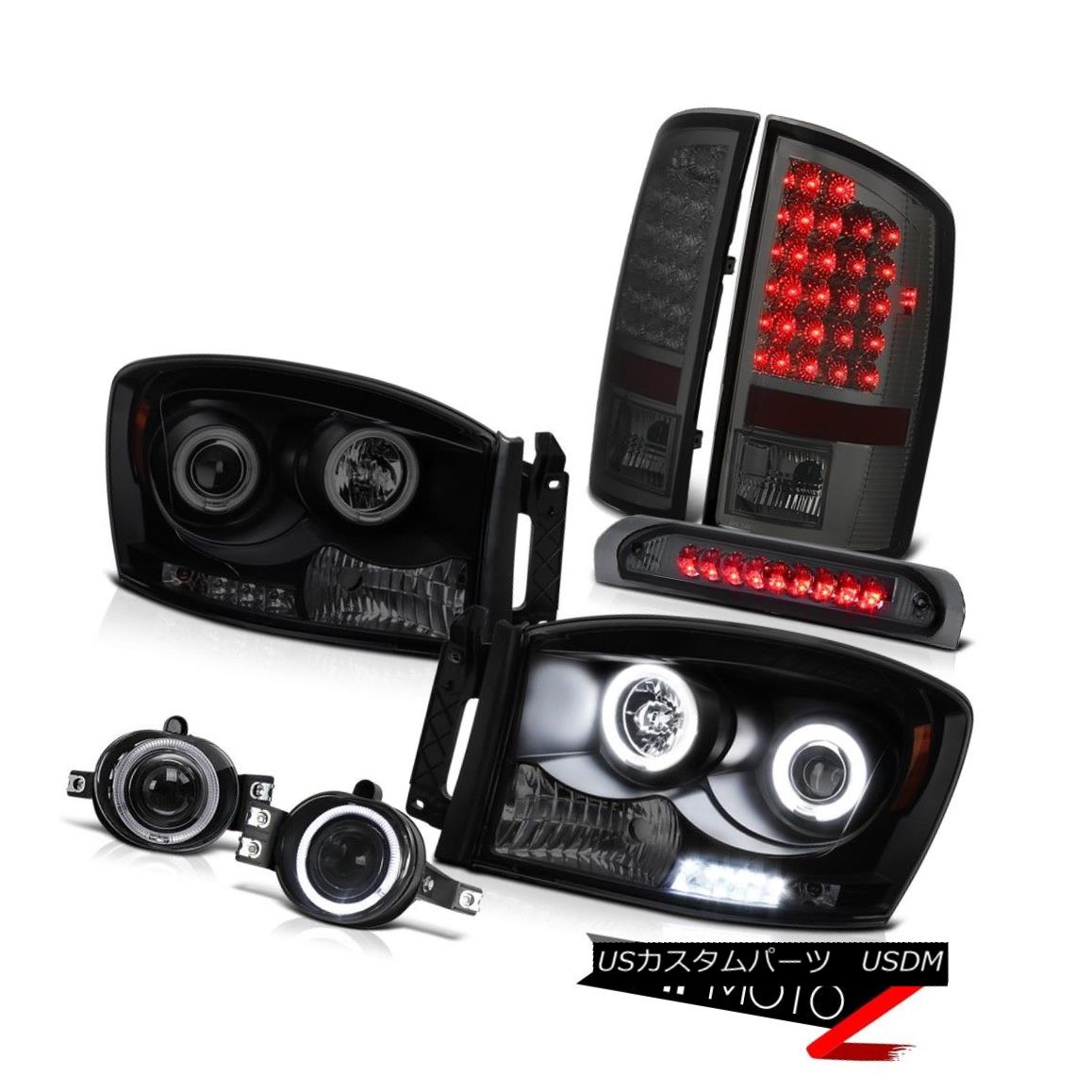 ヘッドライト CCFL Angel Eye Headlight Tail Lights Smoke Fog Lamp Roof Stop LED Ram 2007 2008 CCFLエンジェルアイヘッドライトテールライトスモークフォグランプルーフストップLED Ram 2007 2008 【並行輸入品】｜カスタムパーツ WORLD倉庫