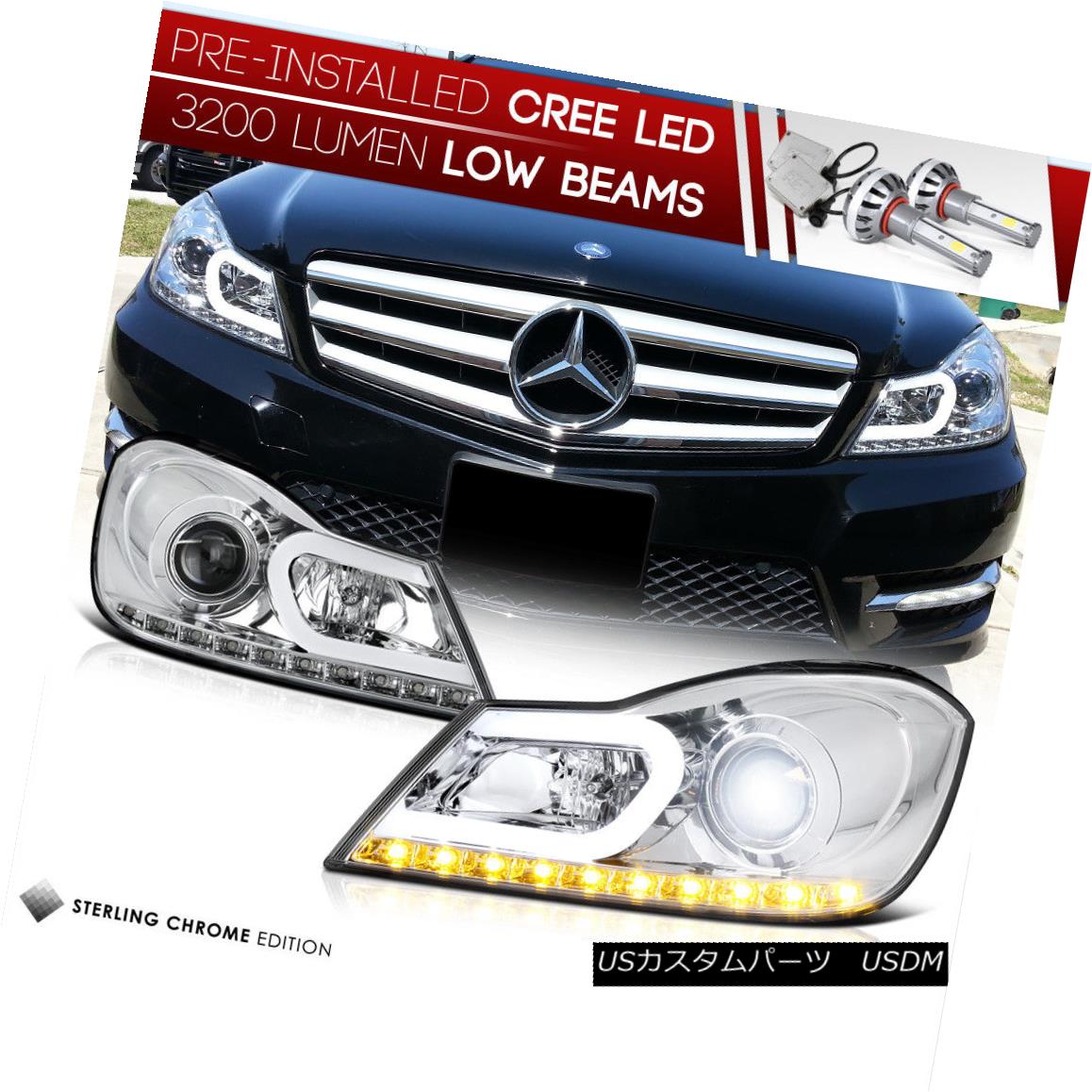 ヘッドライト "INTEGRATED LED LOWBEAM" 2012-2013 W204 C350 C63 AMG Euro Headlight DRL Lamp L+R "統合LED LOWBEAM" 2012-2013 W204 C350 C63 AMGユーロヘッドライトDRLランプL + R 【並行輸入品】|カスタムパーツ WORLD倉庫