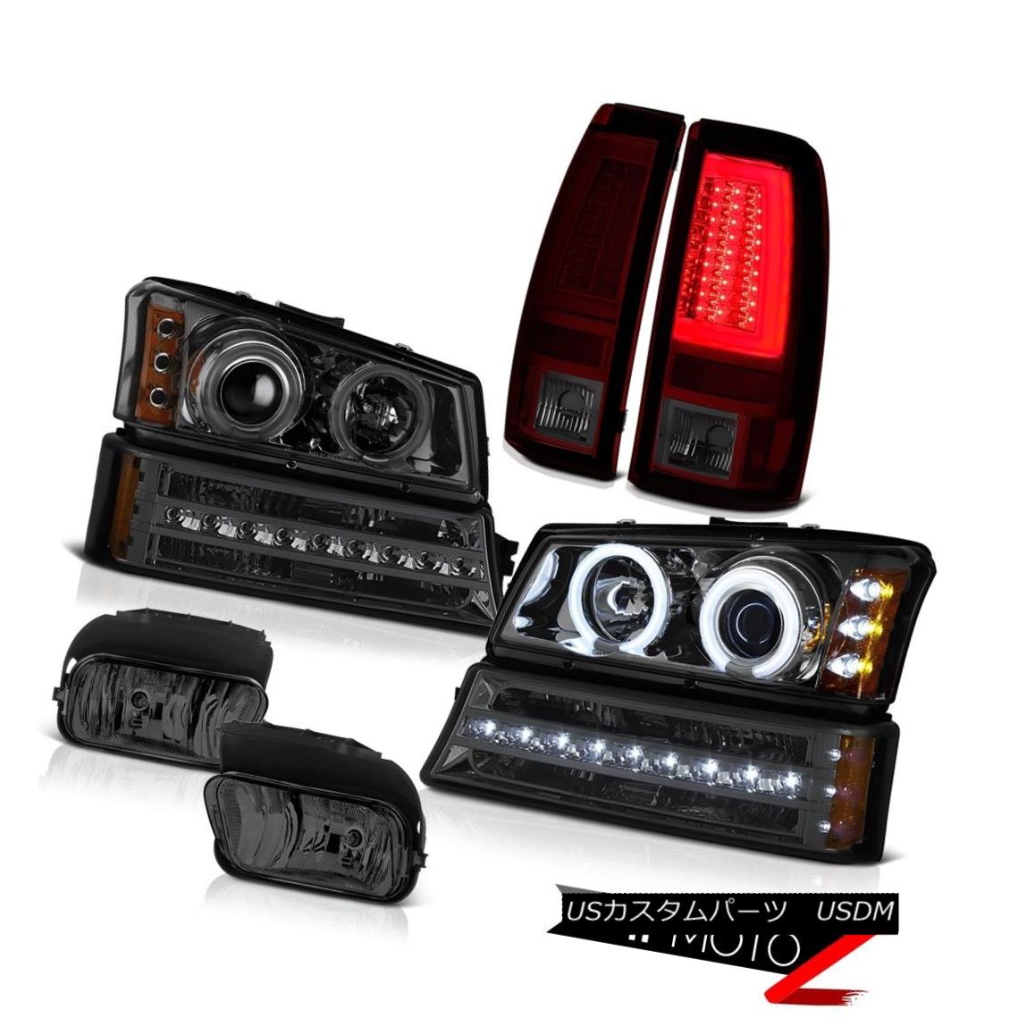 ヘッドライト 2003-2006 Silverado Red Smoke Tail Brake Lamps Fog Bumper Light Headlamps LED 2003-2006年Silverado赤煙テールブレーキランプフォグバンパーライトヘッドランプLED 【並行輸入品】|カスタムパーツ WORLD倉庫