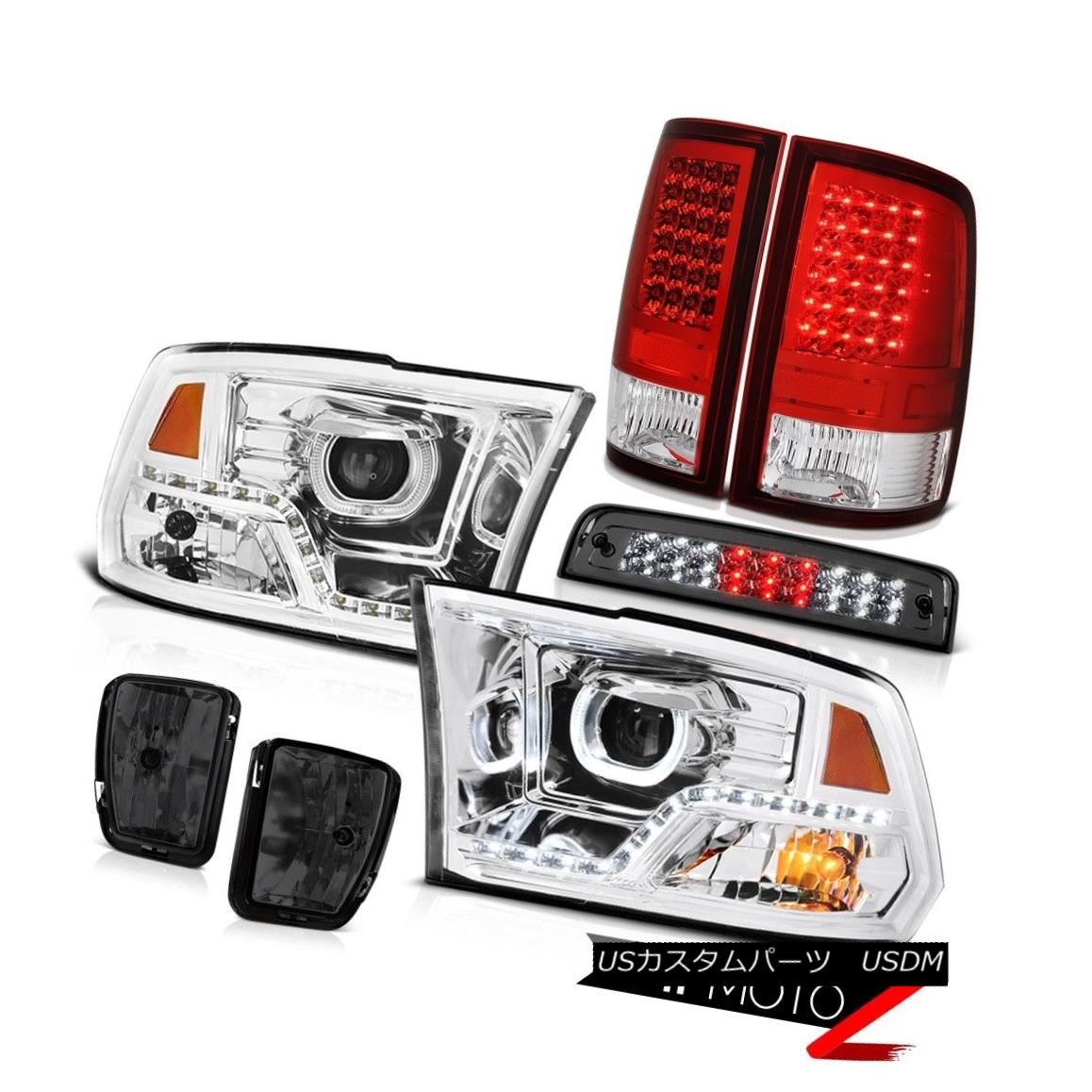 ヘッドライト 13-18 RAM 1500 Head Light Smokey Driving Brake Lights Led Tail Light SET PAIR 13-18 RAM 1500ヘッドライトスモーキー駆動ブレーキライトLedテールライトSET PAIR 【並行輸入品】|カスタムパーツ WORLD倉庫
