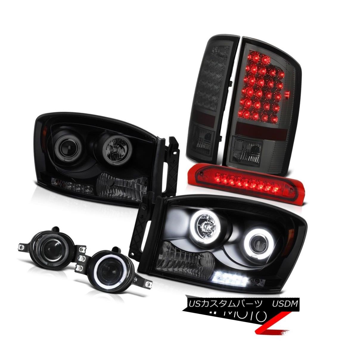 ヘッドライト CCFL Halo Headlight LED Brake Tail Light Foglamps Red Ram Mega Cab WS 2007 2008 CCFL HaloヘッドライトLEDブレーキテールライトフォグランプレッドラムメガキャブWS 2007 2008 【並行輸入品】