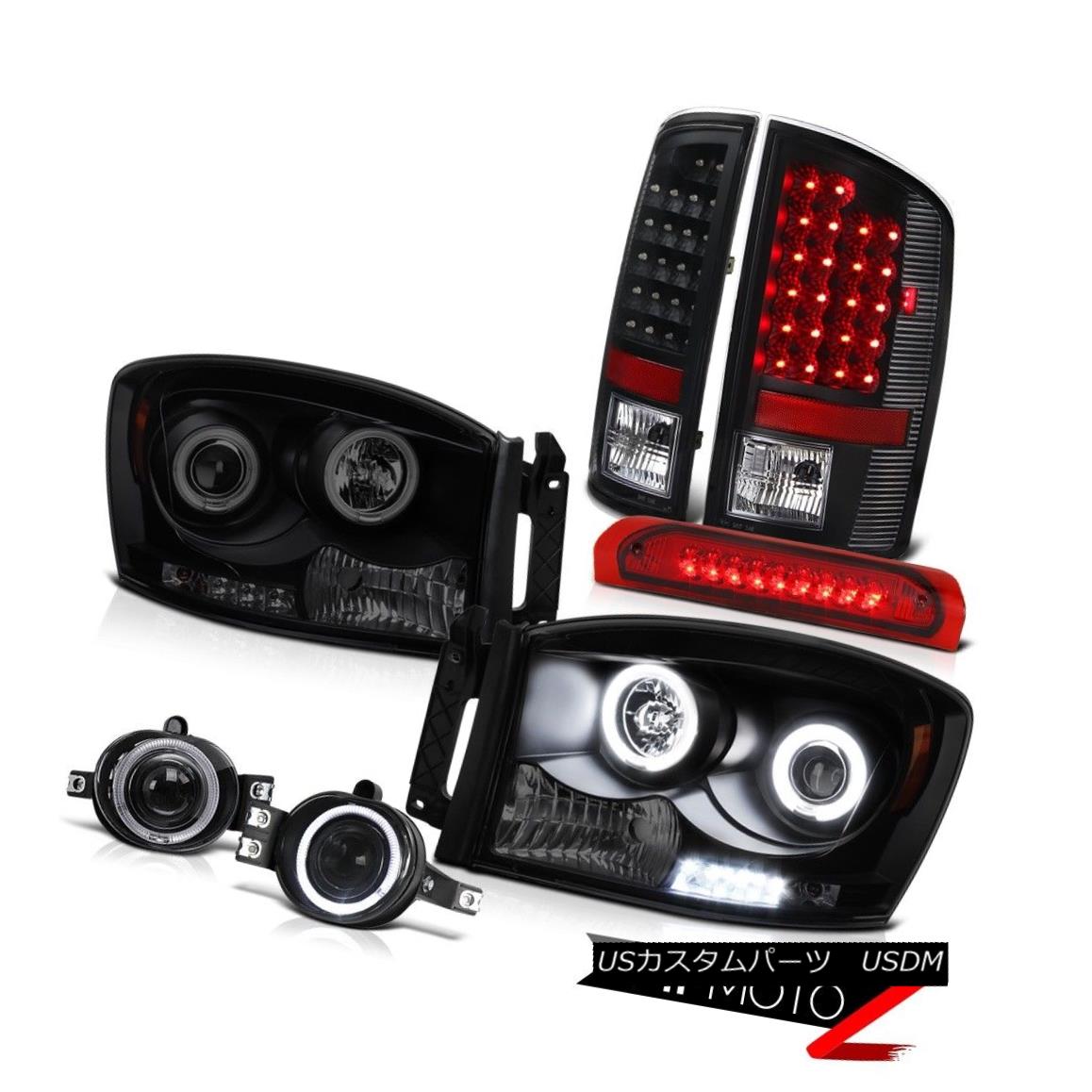 ヘッドライト 2006 Dodge Ram 4.7L CCFL Halo Rim Headlight Foglights LED Third Brake Tail Light 2006年ダッジラム4.7L CCFLハローリムヘッドライトフォグライトLED第3ブレーキテールライト 【並行輸入品】