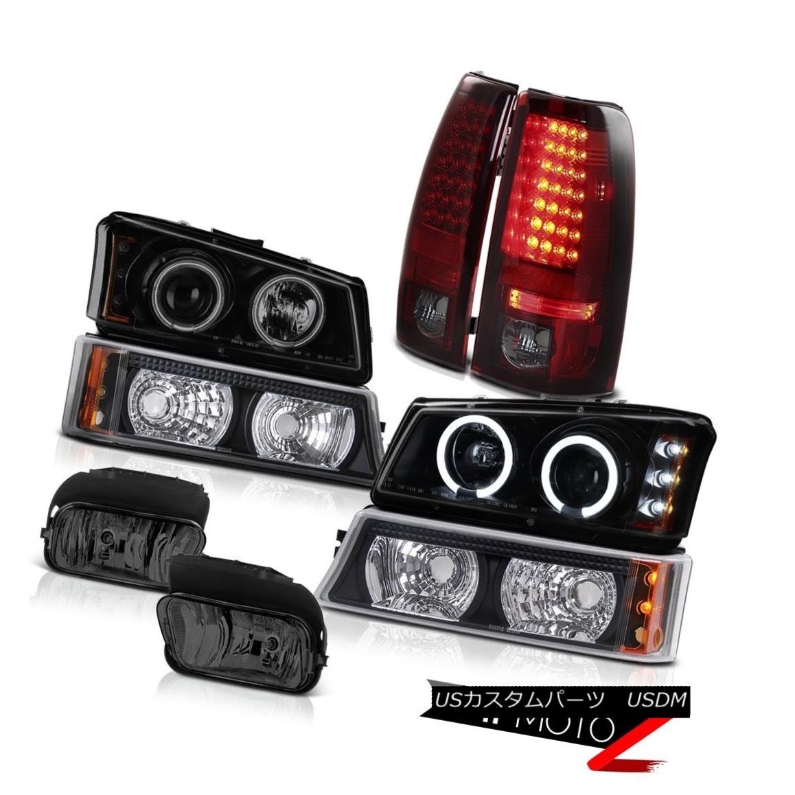 ヘッドライト Darkest Smoke Angel Halo Headlights Parking Tail Lights Foglight 03-06 Silverado Darkest Smoke AngelヘイローヘッドライトパーキングテールライトFoglight 03-06 Silverado 【並行輸入品】