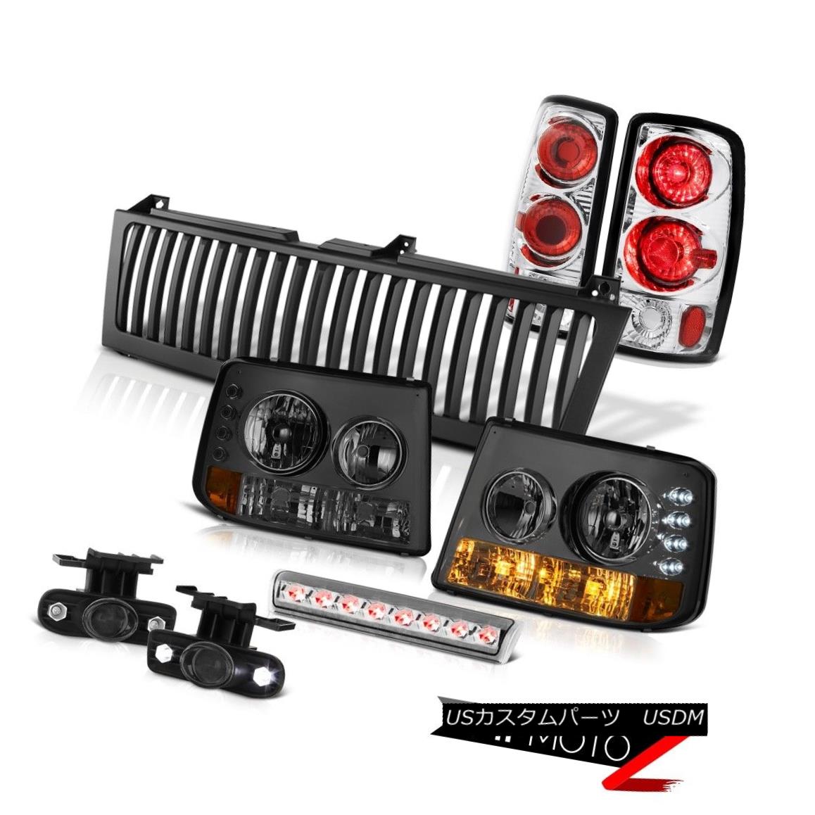 ヘッドライト Tint Headlamps Rear Tail Lamps Fog Chrome 3rd Brake LED Black 00-06 Suburban LT ティントヘッドランプリアテールランプフォグクロム第3ブレーキLEDブラック00-06郊外LT 【並行輸入品】
