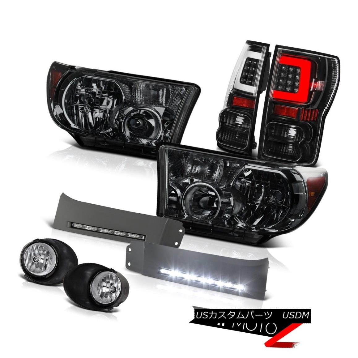 爆売り ライト ランプ Led Black Inky Tundra Toyota 07 13 ヘッドライト Rear 07 13トヨタ トンドラ インキー ブラックledリア ヘッド ランプdrlユーロ クローム ドライビング Driving Chrome Euro Drl Lamps Head